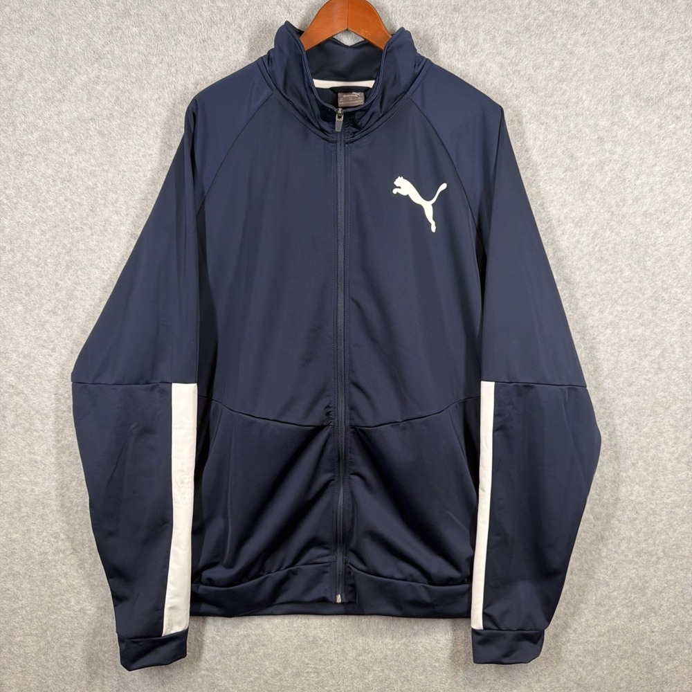 Puma Track Jackets Tricot Mens 3XLT Blue Lightweight
